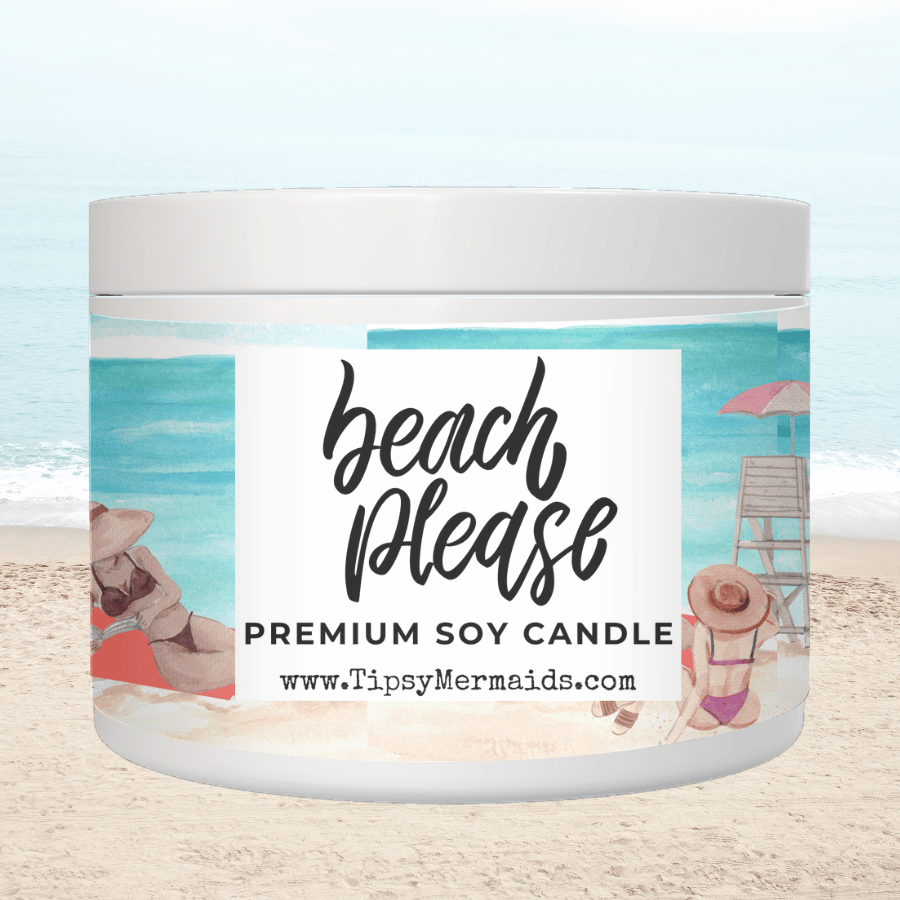 Tipsy Mermaid® Beach Please Premium Soy Candle