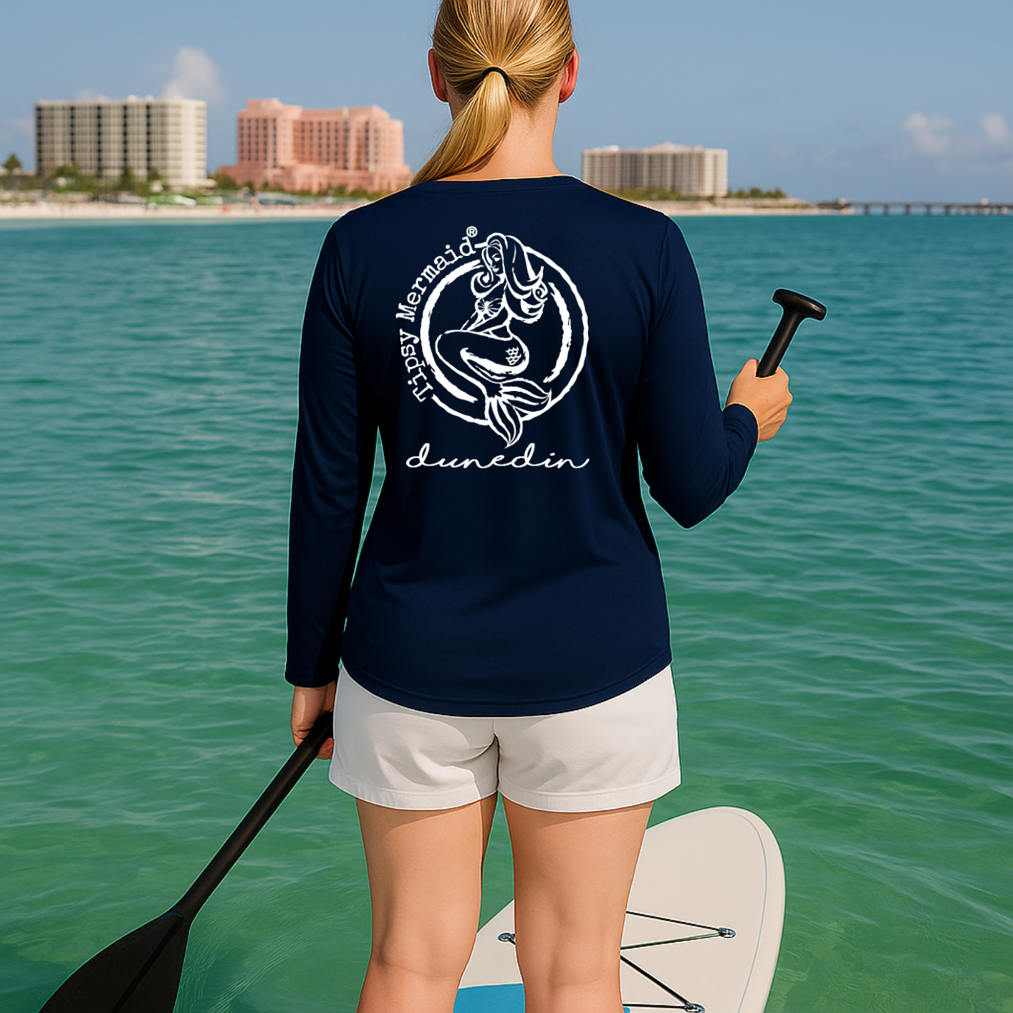 Tipsy Mermaid® Dunedin Navy Sunshirt for Women – UPF 44+