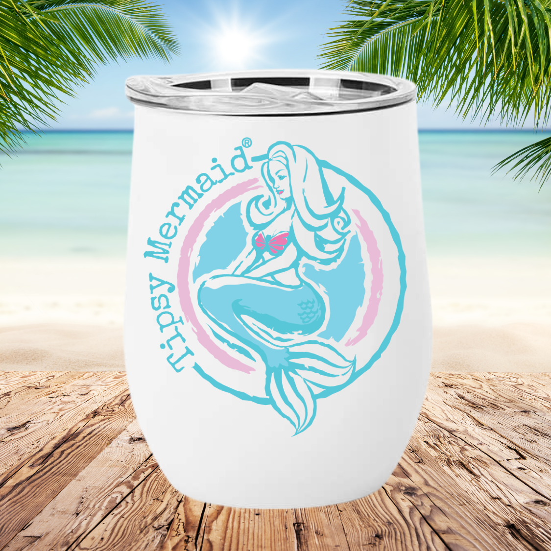 Tipsy Mermaid® White Wine Tumbler – Sip, Chill, Repeat