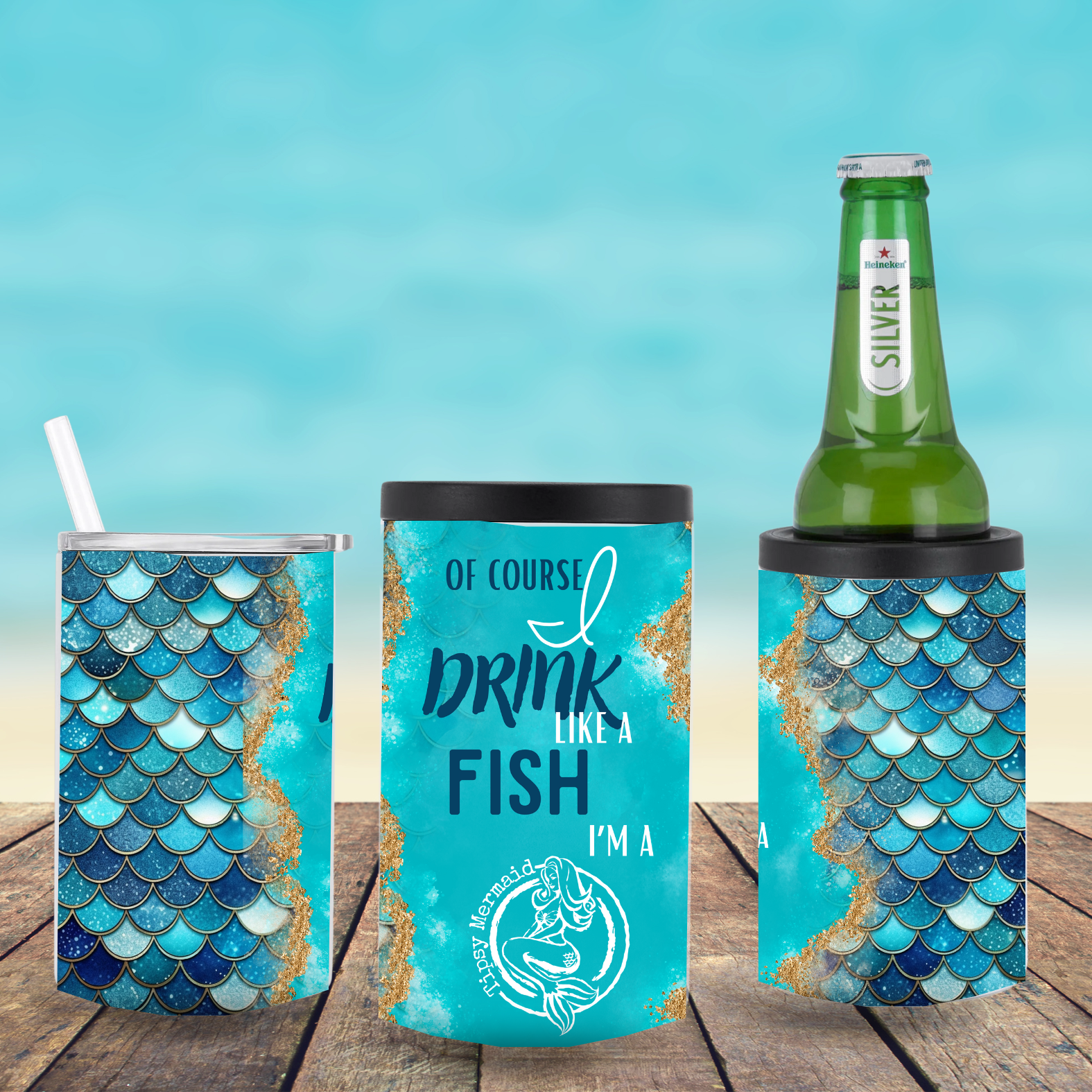 Tipsy Mermaid® Of Course I drink like a Fish 2-in-1 Cupzie