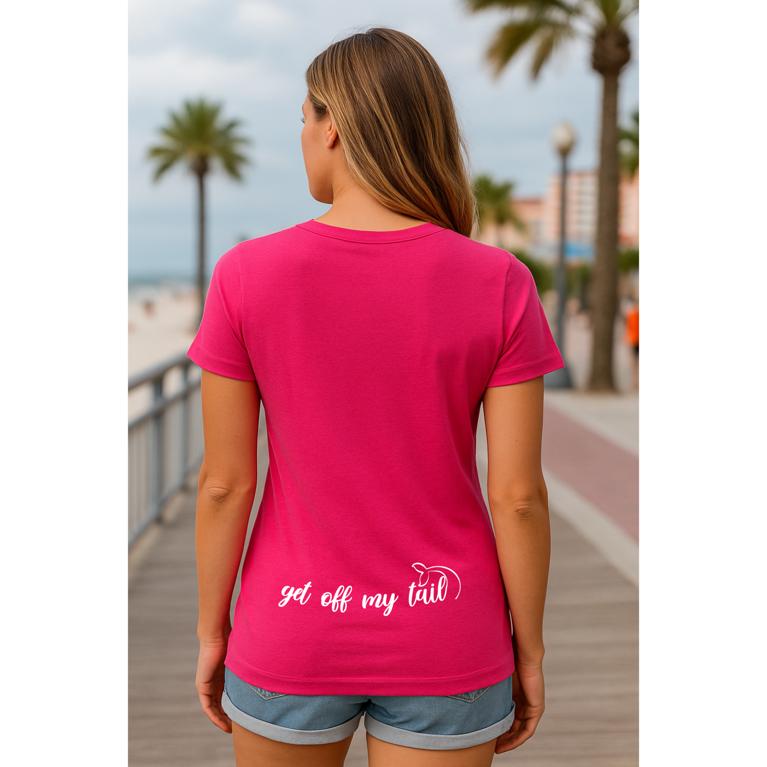 Tipsy Mermaid® V Neck Raspberry Pink