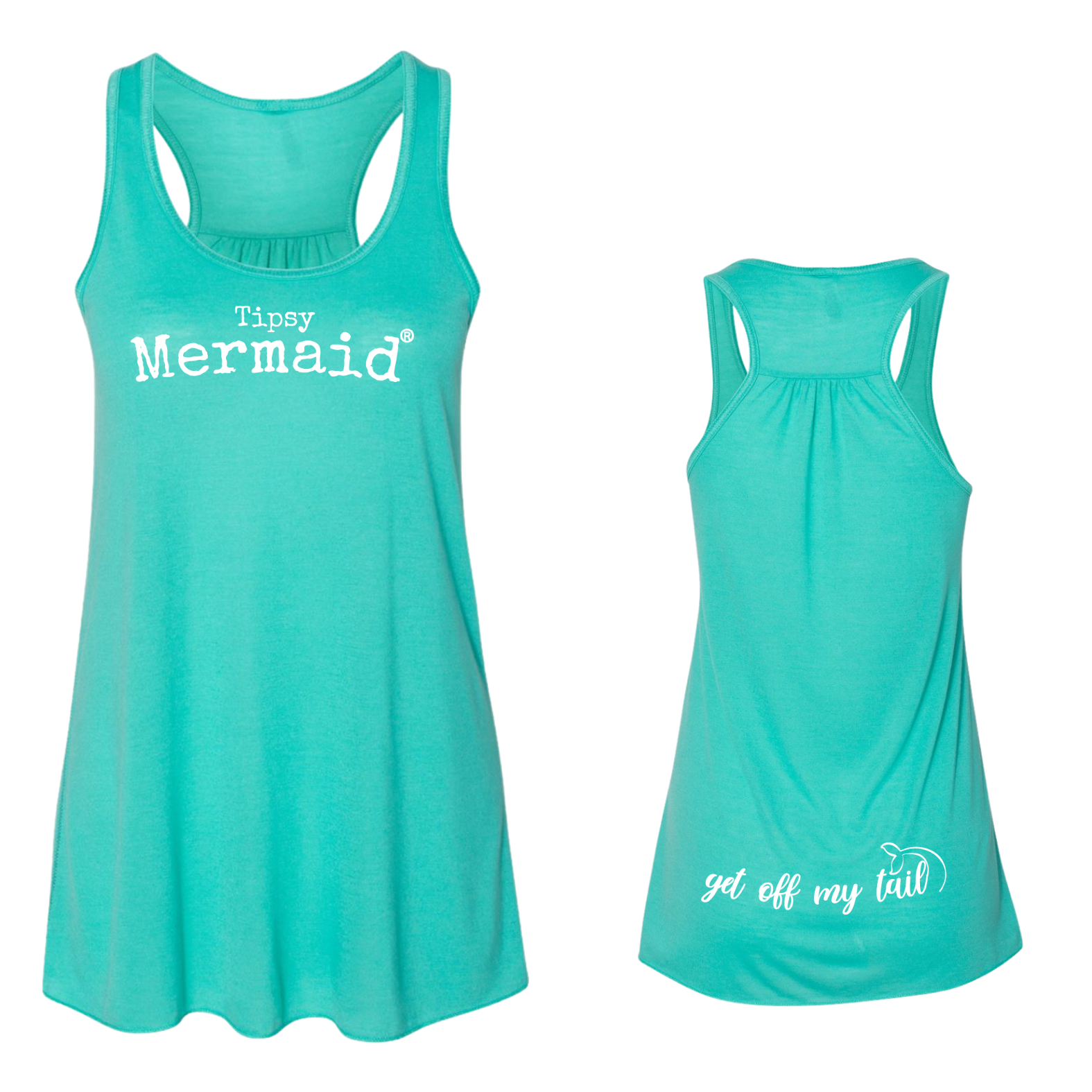 Tipsy Mermaid® Teal Flowy Racerback Tank