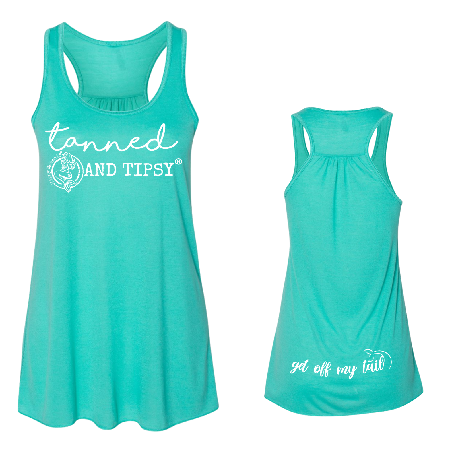 Tipsy Mermaid® Tanned and Tipsy Flowy Tank- Teal
