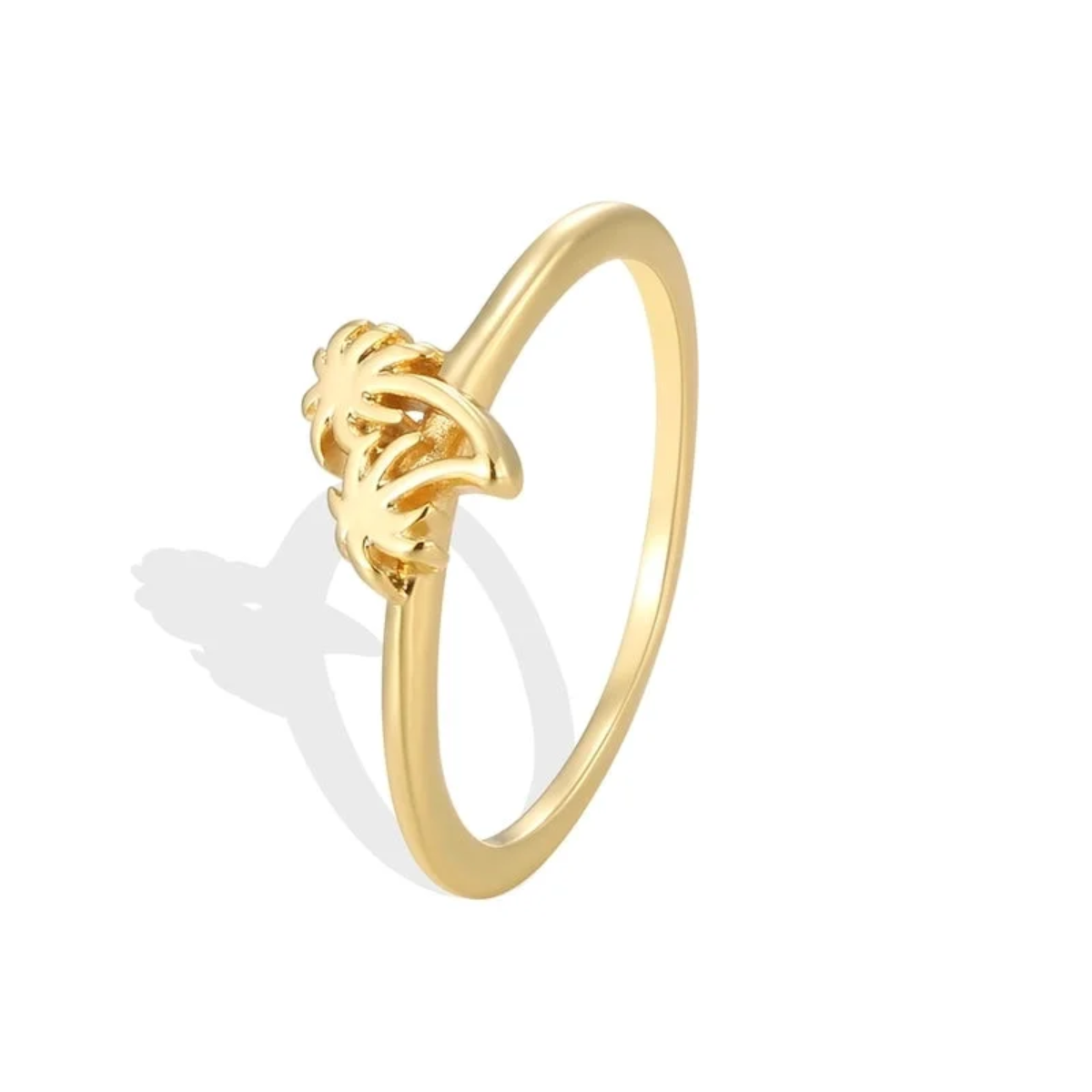 Dainty Gold Palm Paradise Ring