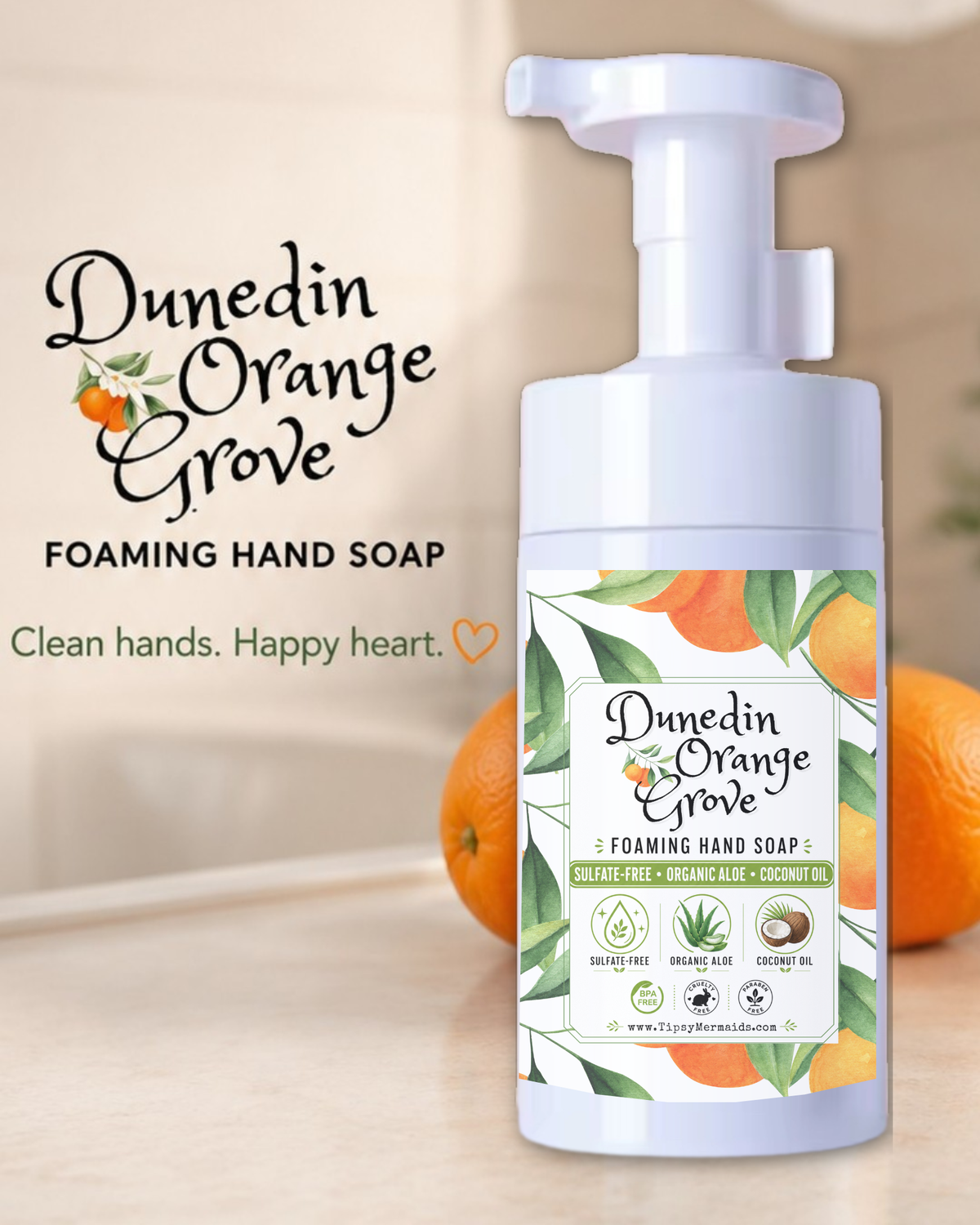 Tipsy Mermaid® Dunedin Orange Grove Foaming Hand Soap