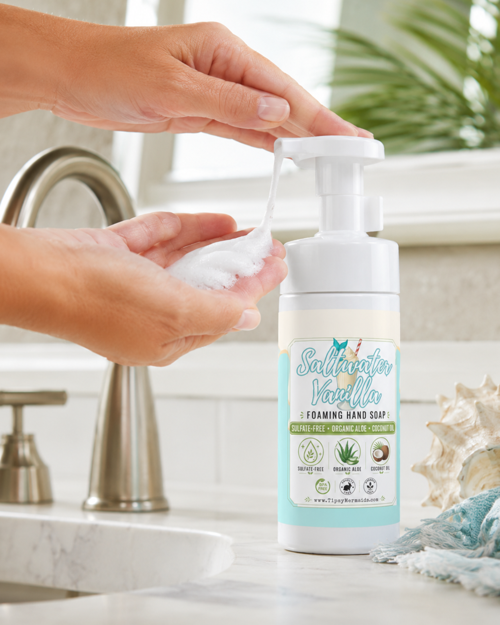 Tipsy Mermaid® Saltwater Vanilla Foaming Hand Soap