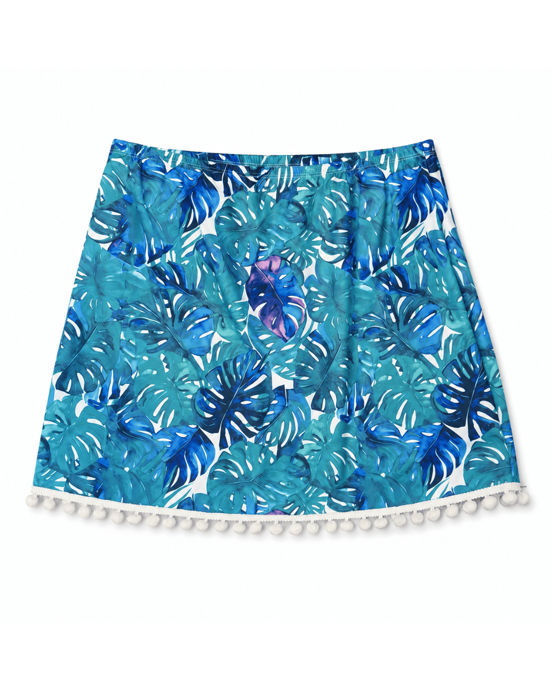 Tipsy Mermaid® Serena Tropical Tide Pom-Pom Skort