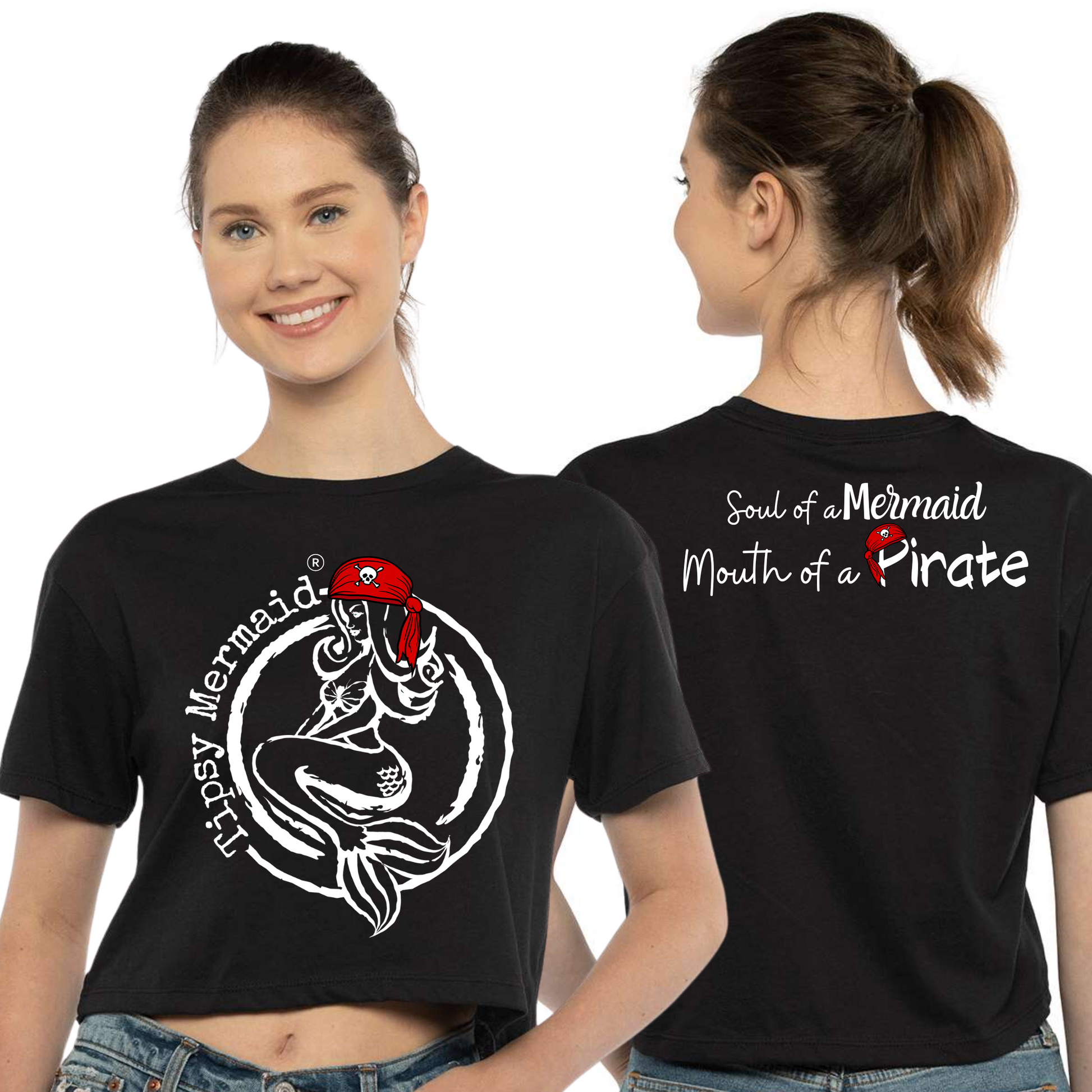 Tipsy Mermaid® Mouth of a Pirate Crop T Shirt