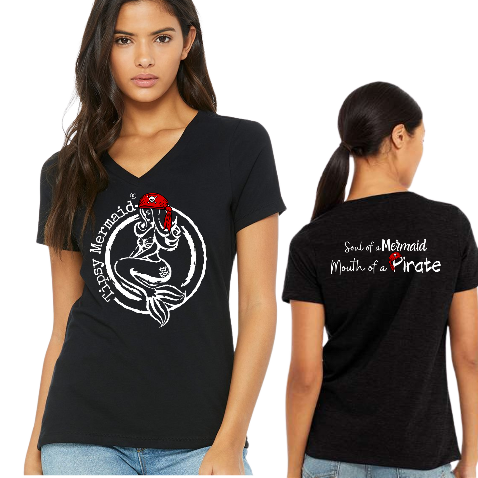 Tipsy Mermaid® Mouth of a Pirate V Neck