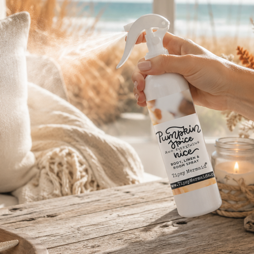 #1 Pumpkin Spice Body, Linen &amp; Room Spray | Refillable 8 oz Spray Bottle | Tipsy Mermaid®