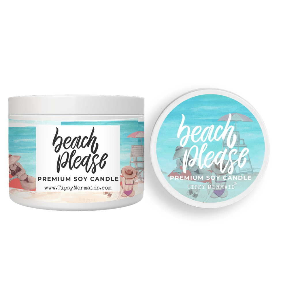 Tipsy Mermaid® Beach Please Premium Soy Candle