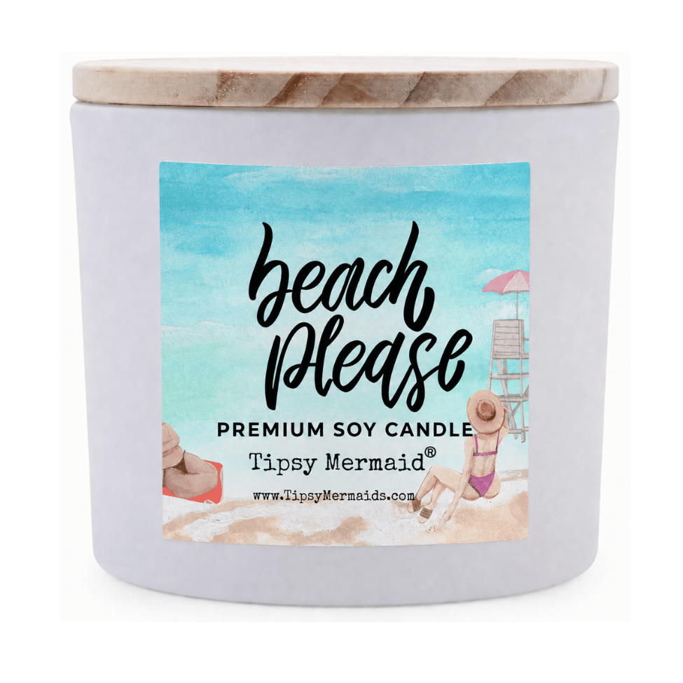Tipsy Mermaid® Beach Please Premium Soy Candle
