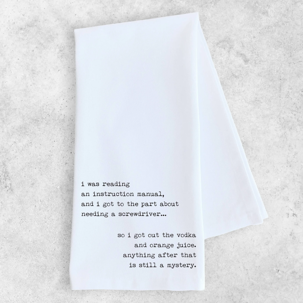 Funny Tea Towel - Instruction Manual