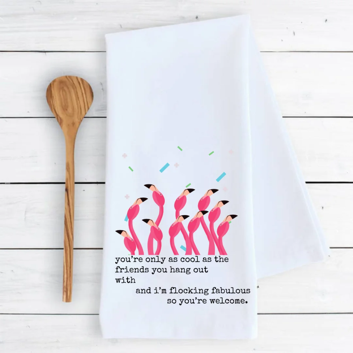 Funny Tea Towel - Flocking Fabulous