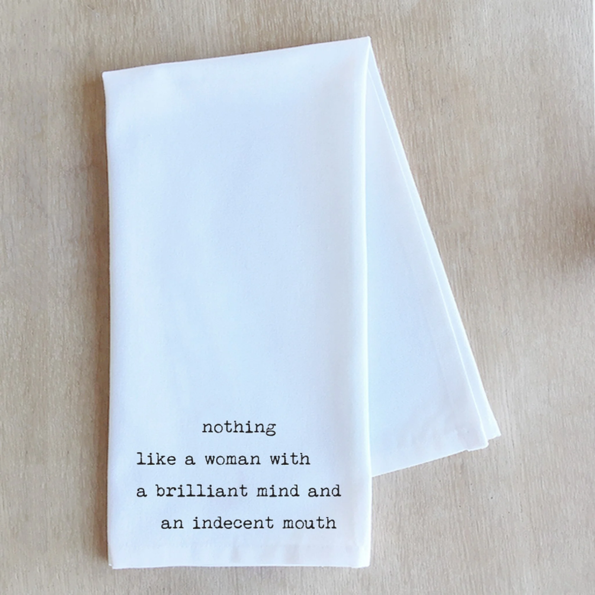 Funny Tea Towel - Brilliant Mind & Indecent Mouth