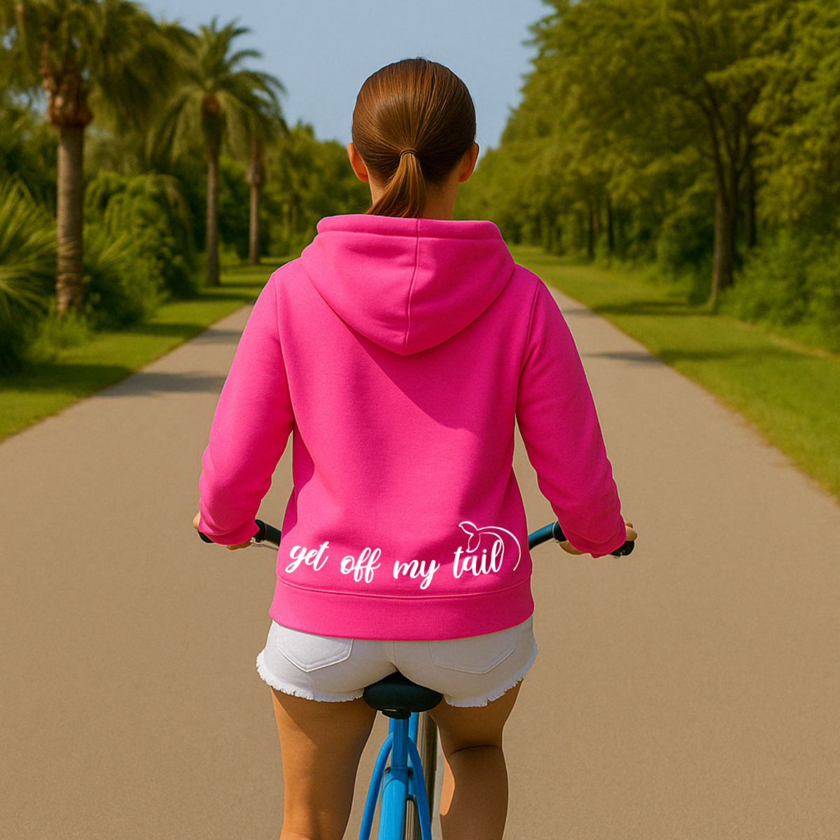 Tipsy Mermaid® Get Off My Tail Hoodie- Pink