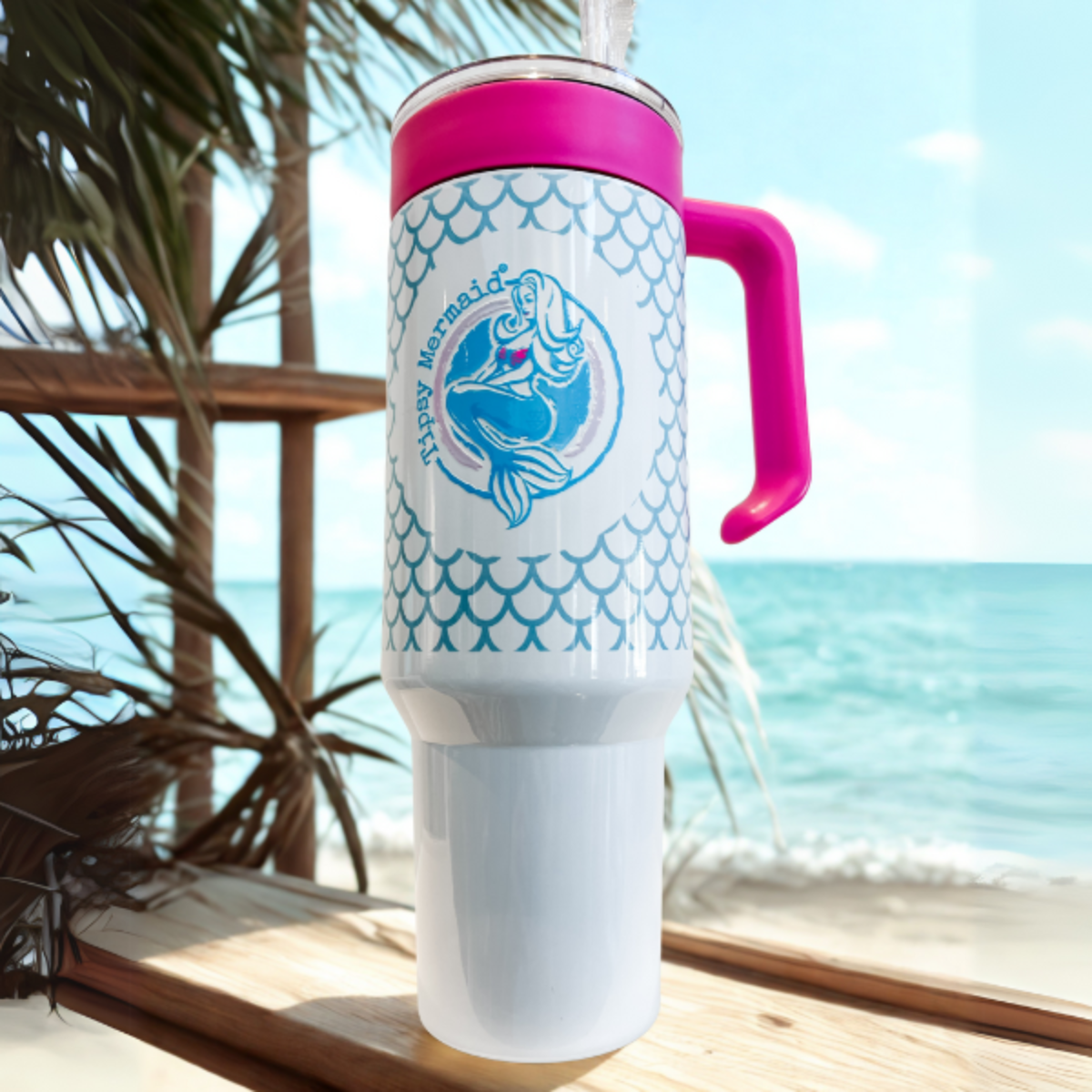 Tipsy Mermaid® 40 oz Mermaid Scale Tumbler – $35.99