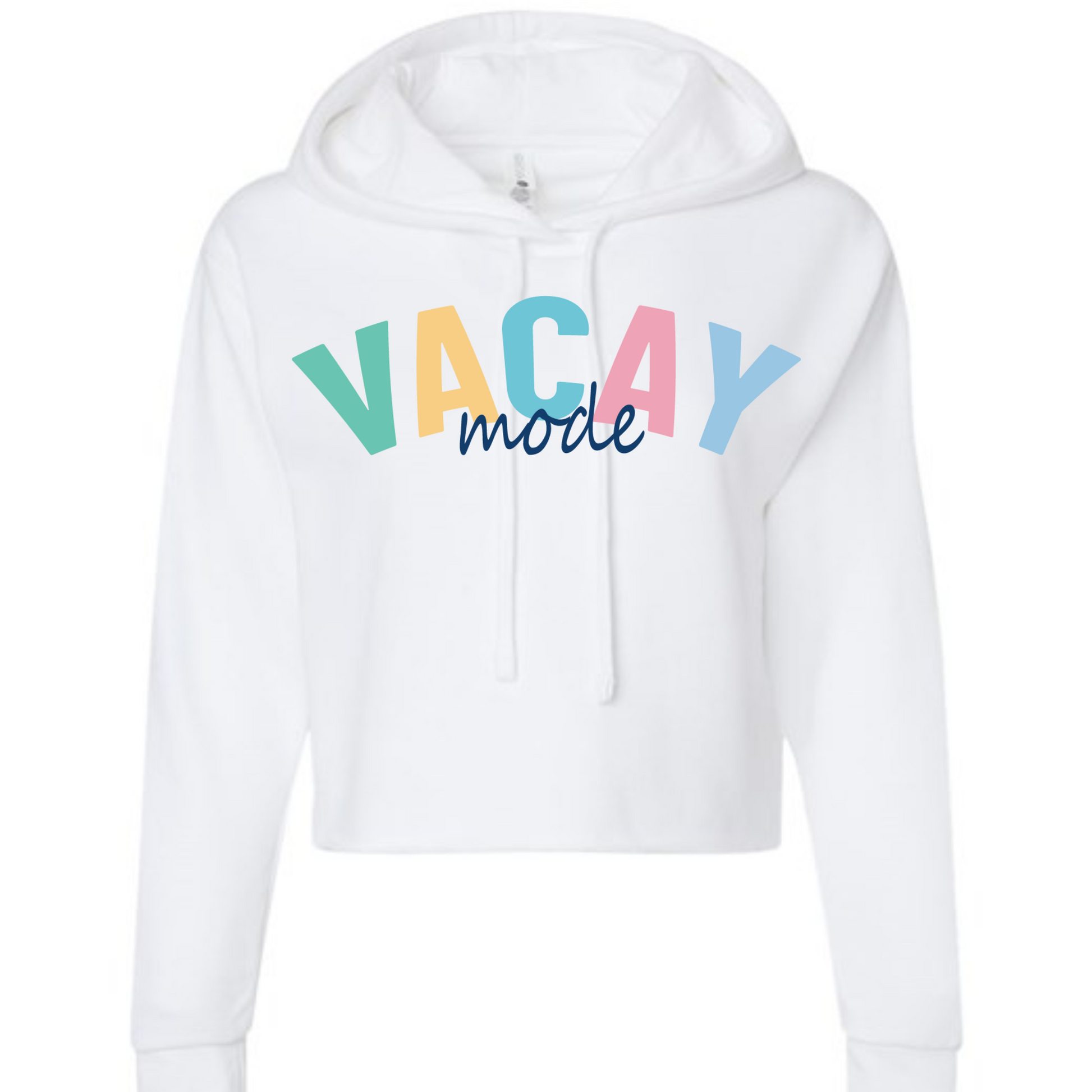 Tipsy Mermaid® Vacay Mode Cropped French Terry Hoodie
