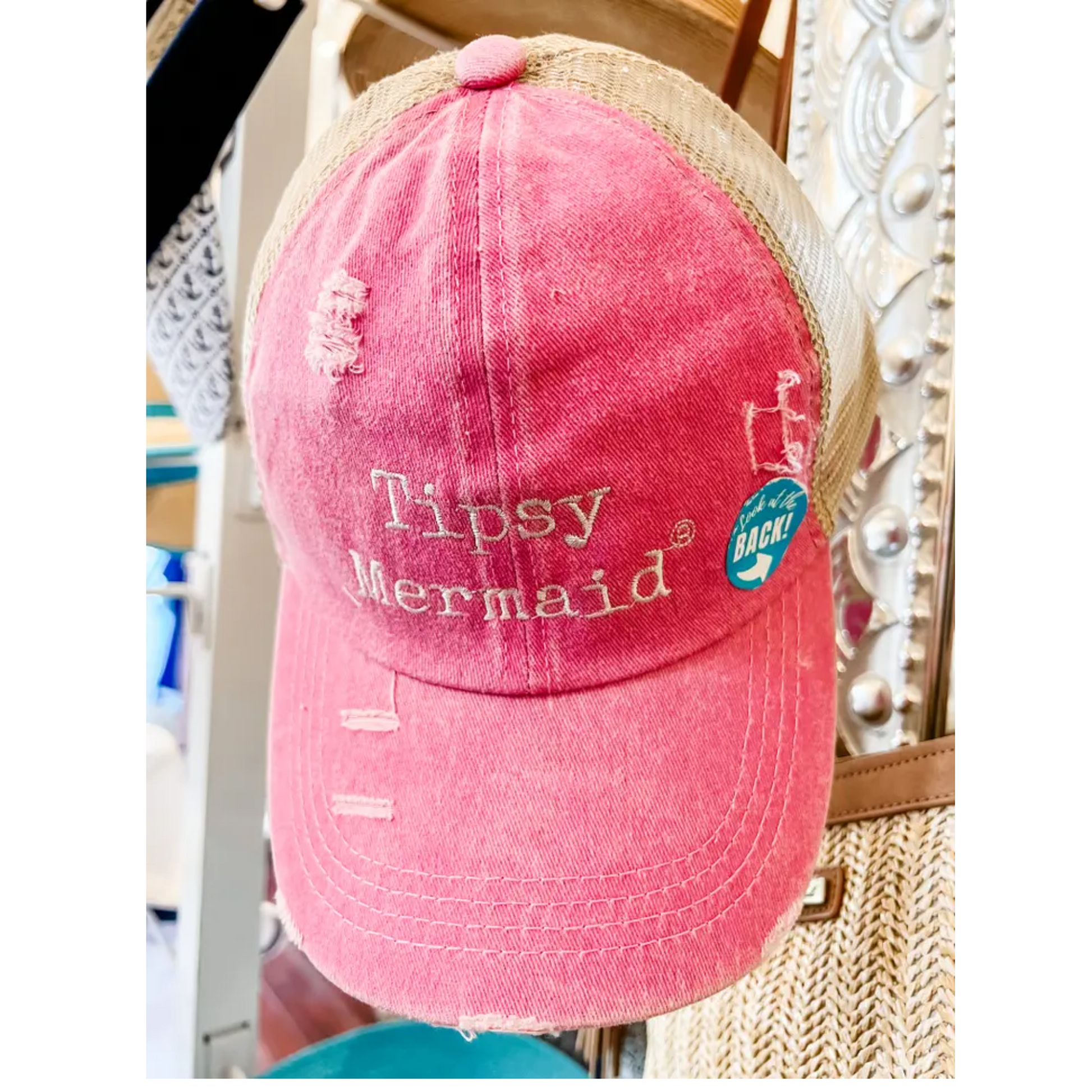 Hat - Tipsy Mermaid Ponytail Hat (Multiple Colors Available)