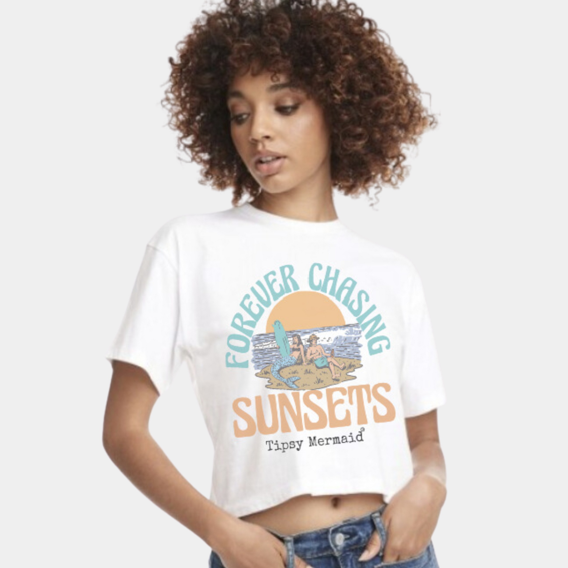 Forever Chasing Sunsets Crop Top - Tipsy Mermaid®