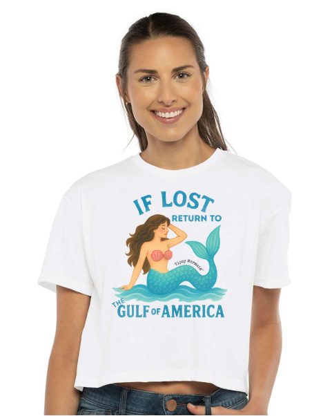 Tipsy Mermaid® Gulf of America Crop T shirt