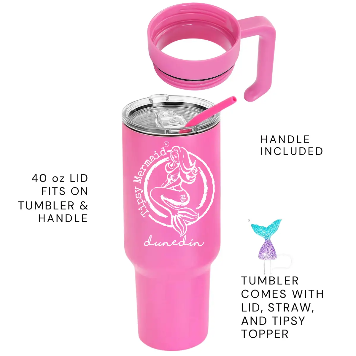Tipsy Mermaid® 40 oz Pink Tumbler – $35.99