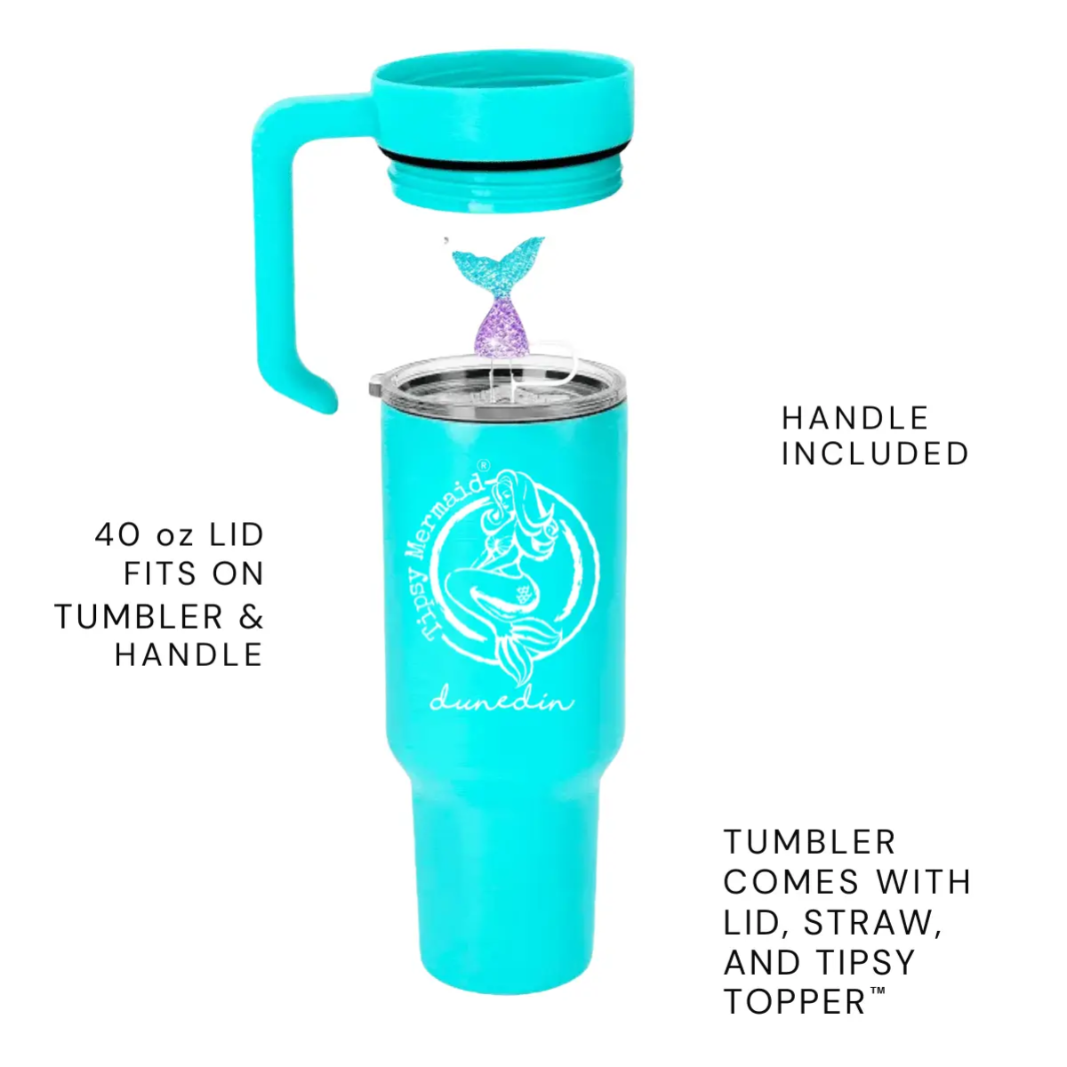 Tipsy Mermaid® 40 oz Aqua Tumbler –  $35.99